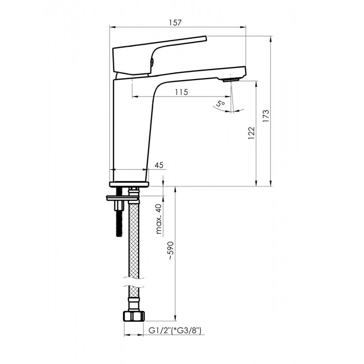 Izlietnes maisītājs Rubineta Modena-18 BK