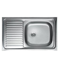 Virtuves izlietne Kromevye Lay-On 800x500mm ar sifonu, N-116L