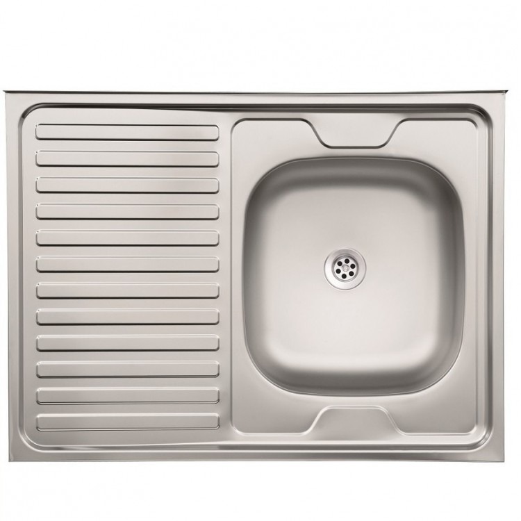 Virtuves izlietne Kromevye Lay-On 800x600mm ar sifonu, N-120L