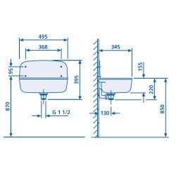 Sanit Saimniecības izlietne 50x35cm, 4322G (60.001.66..0099)