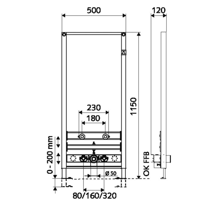 Bidē rāmis Schell Montus