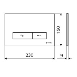 Noskalošanas taustiņš Schell Montus Konkav, balts