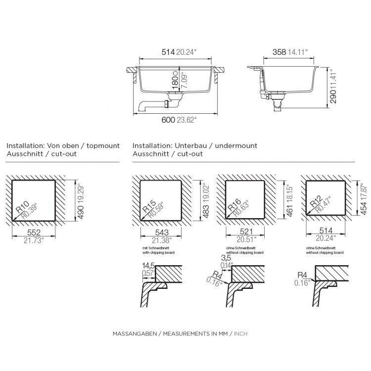 Virtuves izlietne Schock MONO N-100 57x51cm, polaris