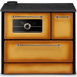 Čuguna malkas apkures plīts ar cepeškrāsni OMEGA 9 kW L, kapučīno