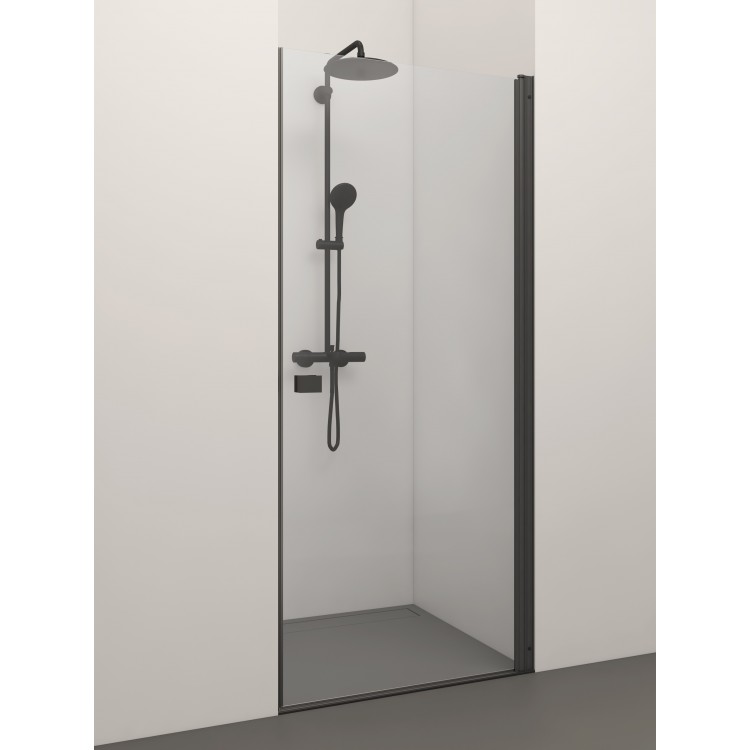 Dušas durvis Stikla Serviss ELEGANTE BLACK 1000mm