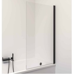 Vannas sieniņa Stikla Serviss LIA BLACK 600mm