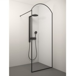 Dušas siena Stikla Serviss ARCO BLACK DEEP1 1000mm