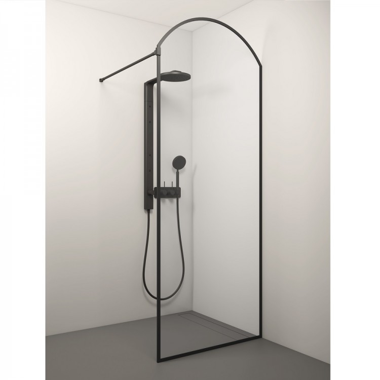 Dušas siena Stikla Serviss ARCO BLACK DEEP1 800mm