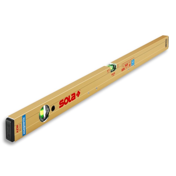 Līmeņrādis ar magnētu un 2 indikatoriem 200cm AZM Sola