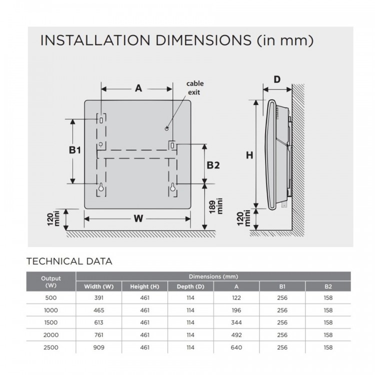 Elektriskais konvektors Thermor EVIDENCE 3 ELEC CE 2000W, balts