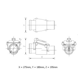 TIA Kanalizācijas pretvārsts DN110, D-061662
