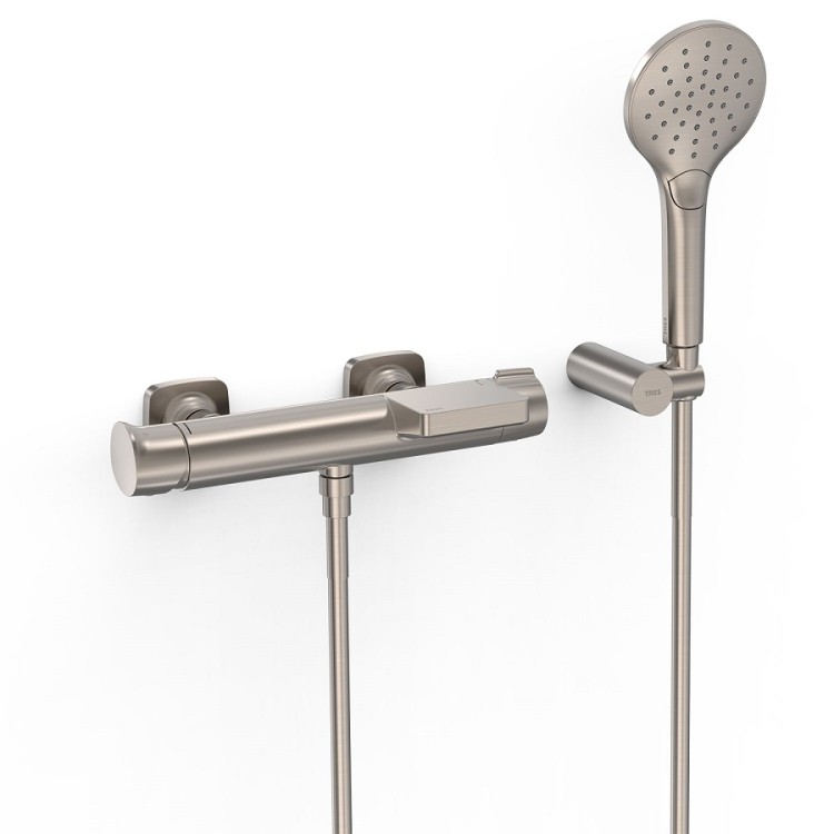 Vannas un dušas maisītājs LOFT TRES ar integrētu pārslēdzēju, balts matēts 22217001AC