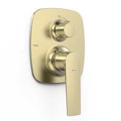 Vannas un dušas iebūvējamā 2-ceļu maisītāja dekoratīvā daļa LOFT TRES, golden cava 22228101CA