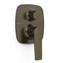 Vannas un dušas iebūvējamā 2-ceļu maisītāja dekoratīvā daļa LOFT TRES, melna bronza 22228101KMB