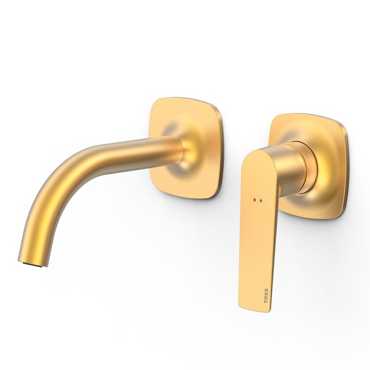 Iebūvējamā izlietnes maisītāja TRES LOFT dekoratīvā daļa 15.6 cm, 24K matēts zelts 22230001OM