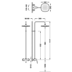 Dušas sistēma Tres Canigo, hroms 21799501