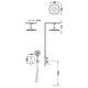 2-virzienu iebūvējamais dušas maisītāja komplekts TRES Canigo Rapid-Box, 21738003
