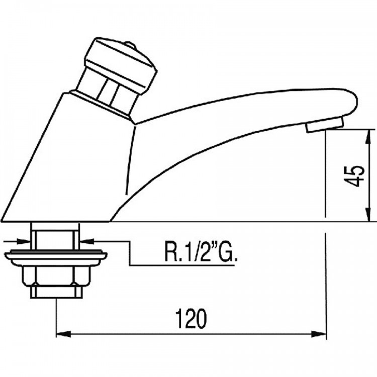 Izlietnes krāns ar taimeri TEMPOTRES, 112103