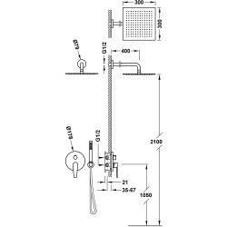 Vannas un dušas iebūvējamais maisītājs TRES CLASS Rapid-box, 20528004