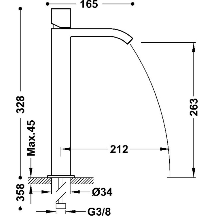 Izlietnes maisītājs CUADRO-TRES, 00681002