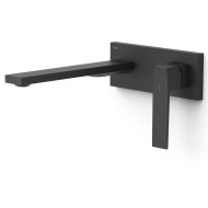 Iebūvējamā izlietnes maisītāja TRES SLIM dekoratīvā daļa 24cm, melns matēts, 20230032NM