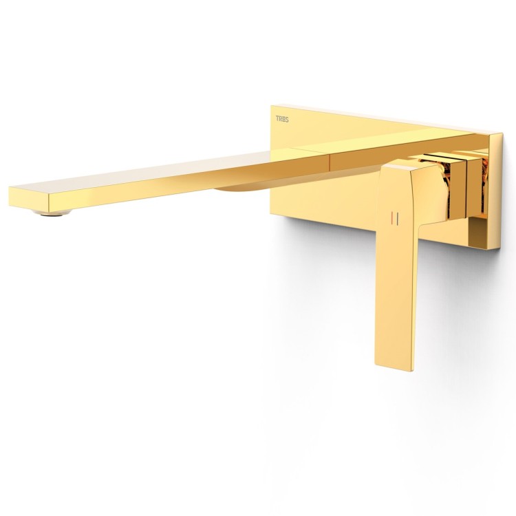 Iebūvējamā izlietnes maisītāja TRES SLIM dekoratīvā daļa 24cm, zelts, 20230032OR