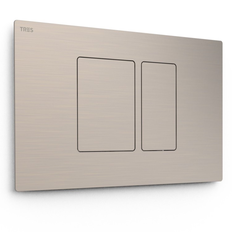 Noskalošanas taustiņš Tres Dual, tērauds 25429801AC