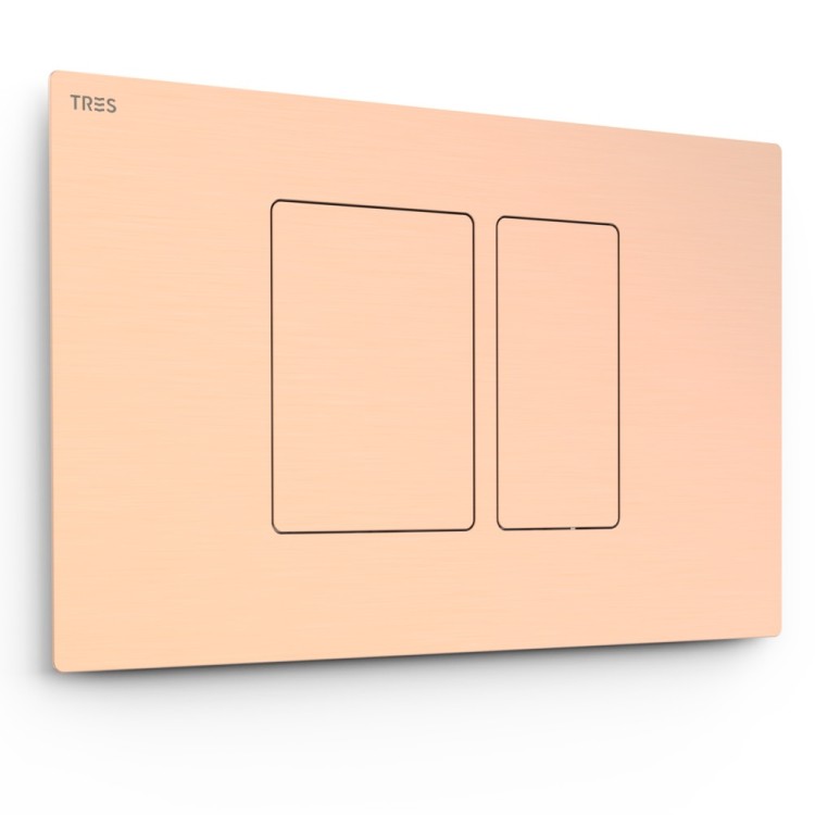 Noskalošanas taustiņš Tres Dual, 24K matēts rozā zelts 25429801OPM