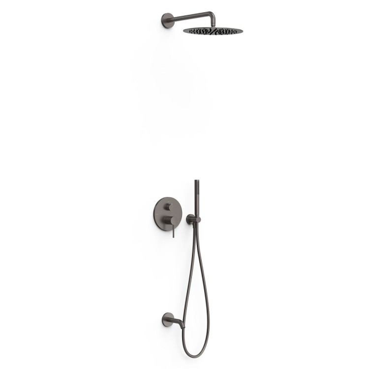 3-virzienu iebūvējamais vannas un dušas maisītājs TRES Study Rapid-Box, grafīts