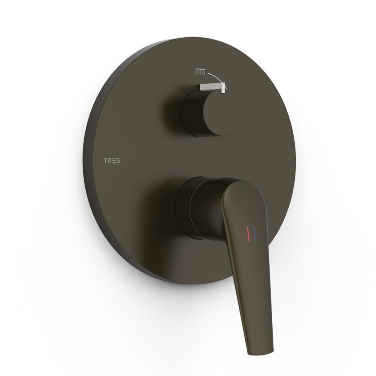 Vannas un dušas iebūvējamā maisītāja dekoratīvā daļa TRES FUJI, melna bronza 28128110KMB