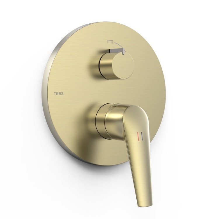 Vannas un dušas iebūvējamā maisītāja dekoratīvā daļa TRES FUJI, golden cava 28128110CA