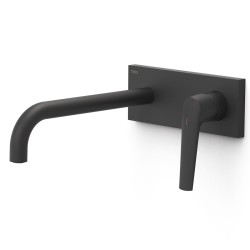 Iebūvējamā izlietnes maisītāja Tres FUJI dekoratīvā daļa 24 cm, melns