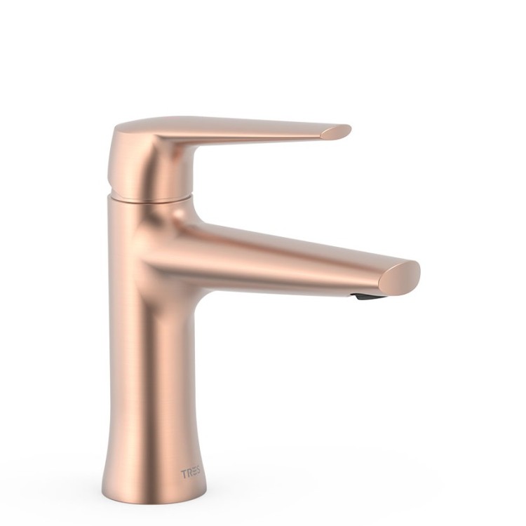 Izlietnes maisītājs TRES FUJI ECO, matēts rozā zelts 28110401OPM