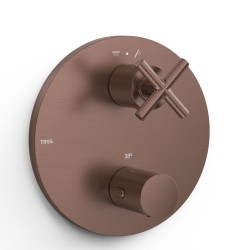 Vannas un dušas iebūvējamā termostata maisītāja dekoratīvā daļa TRES MONT BLANC, volcanic 28325001VO