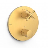 Vannas un dušas iebūvējamā termostata maisītāja dekoratīvā daļa TRES MONT BLANC, matēts zelts 28325001OM