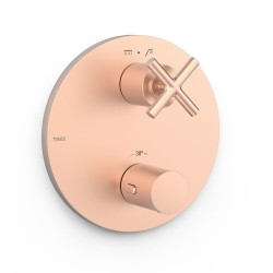 Vannas un dušas iebūvējamā termostata maisītāja dekoratīvā daļa TRES MONT BLANC, matēts rozā zelts 28325001OPM