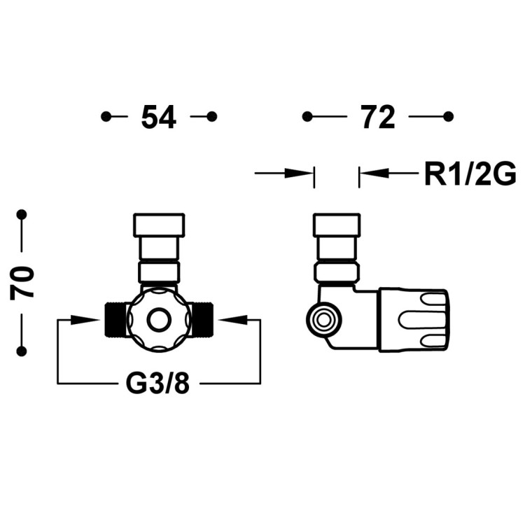 Tres maisītāja vārsts ar divām izejām, 29944601