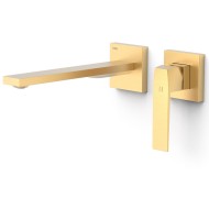 Iebūvējamā izlietnes maisītāja TRES SLIM dekoratīvā daļa 24cm, zelts matēts, 20230022OM