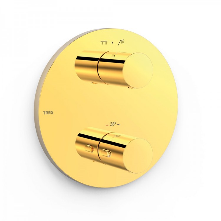 Vannas un dušas iebūvējamā termostata maisītāja dekoratīvā daļa TRES Therm-Box, 26225001OR