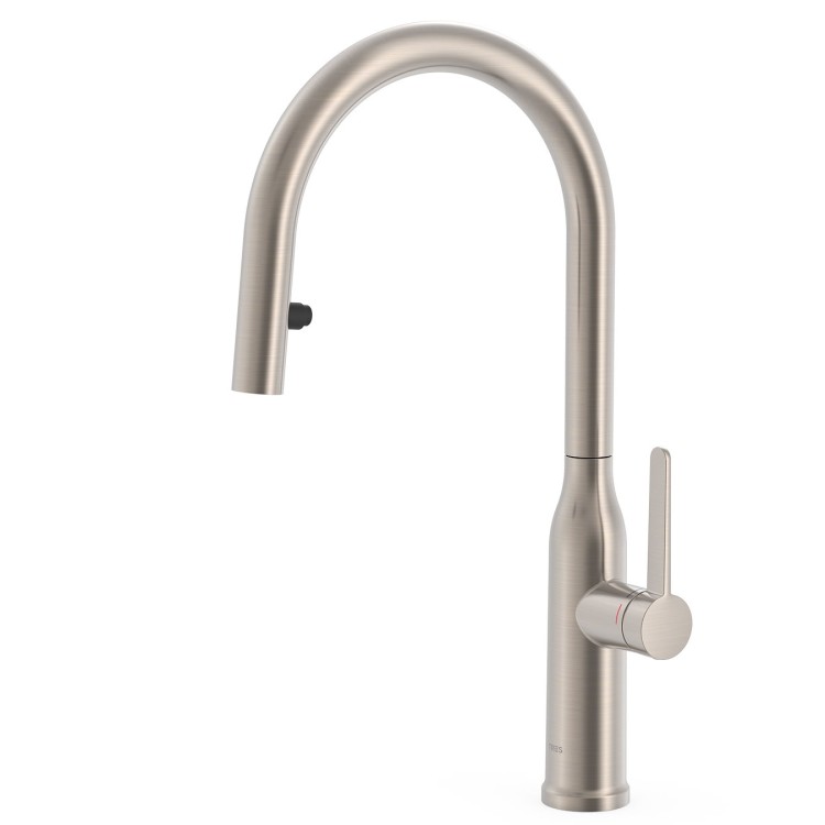 Virtuves izlietnes maisītājs ar izvelkamu izteku, melns matēts 23043802AC