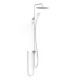 Dušas komplekts TRES ar stacionāro un rokas dušu, 19063502BM