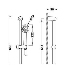 Dušas komplekts TRES Dušas komplekts 2 režīmi, hroms 143836