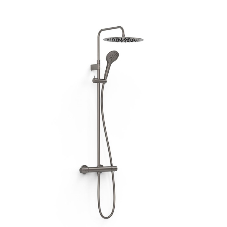 Termostata dušas sistēma TRES OVER-WALL ar stacionāro un rokas dušu, 19039314GR