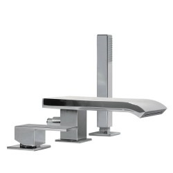 Vannas maisītājs uz vannas malas ar kaskādi Cuadro-TRES 3-daļīgs, 10616102