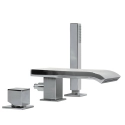 Vannas maisītājs uz vannas malas ar kaskādi Cuadro-TRES 3-daļīgs, 10716102