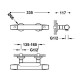 Termostata dušas maisītājs TRES OVER-WALL, balts 19016404BM