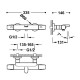 Vannas un dušas termostata maisītājs TRES OVER-WALL, tērauds 19017404AC