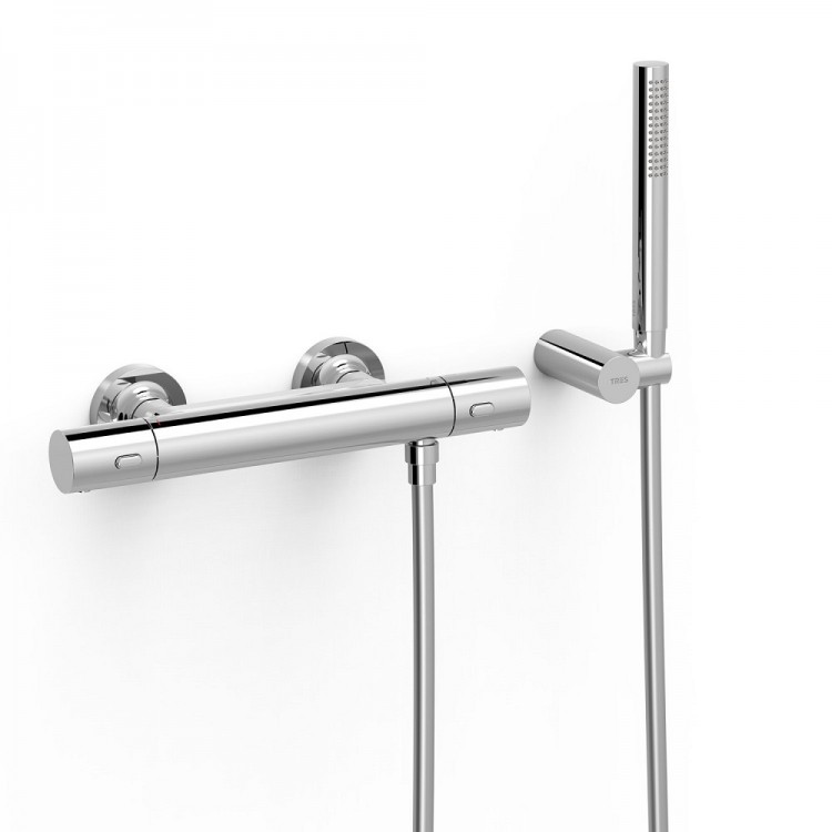 Termostata dušas maisītājs ar dušu TRES OVER-WALL, hroms 19016429