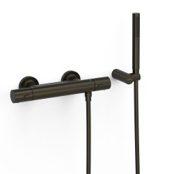 Termostata dušas maisītājs ar dušu TRES OVER-WALL, melna bronza 19016429KMB