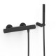 Termostata dušas maisītājs ar dušu TRES OVER-WALL, melns 19016429NM
